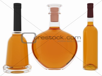 bottles of brandy