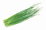 green onion chives isolated on white