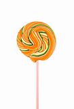 Colourful lollipop isolated on white background 