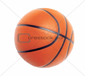 Ball for basketball of orange colour isolated on white backgroun