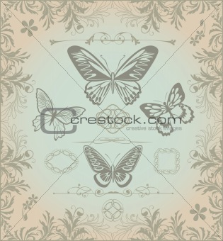 butterflies and design elements