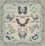butterflies and design elements