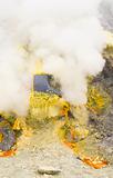 Extracting sulphur inside Kawa Ijen crater