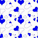 heart blue pattern