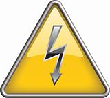 High voltage icon, symbol