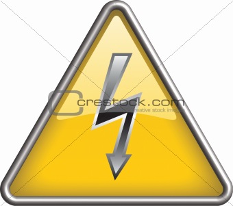 High voltage icon, symbol