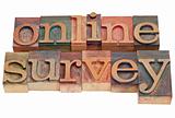 online survey - letterpress type