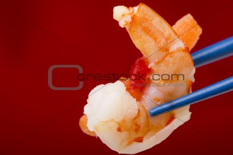 Shrimp in Chopsticks