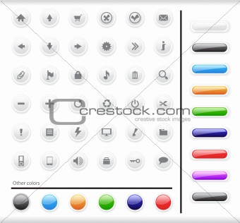 Web buttons set
