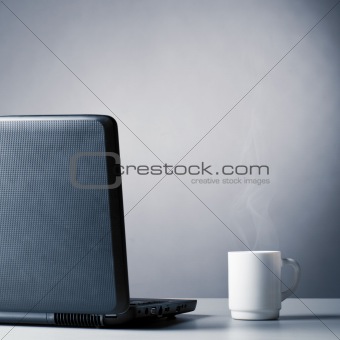 laptop and cup