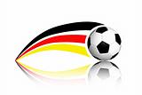 Football And Germany Flag