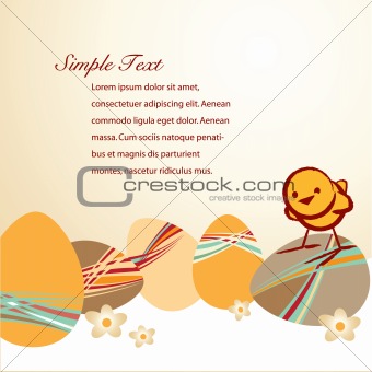 Chicken and Egg for Easter holiday celebration