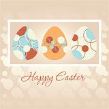 Easter greeting card with Easter eggs