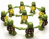Tortoise leading a team 