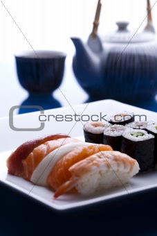 Asia and food on sushi