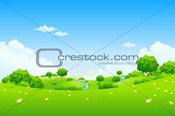 Green Landscape with trees