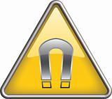 Magnet hazard icon symbol, icon