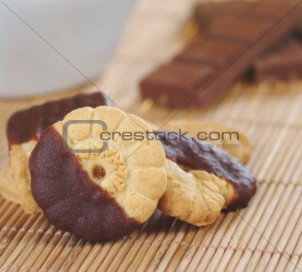 Butter Cookies with Chocolate Icing