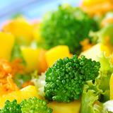 Broccoli on Fresh Salad