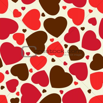 Cute hearts seamless background. EPS 8