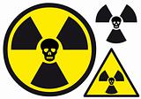 nuclear symbol with skull