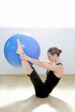 pilates woman stability ball gym fitness yoga