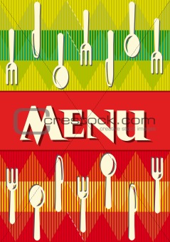 Vector menu of restaurant