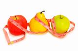 Apples and pear illustrating fruit dieting concept
