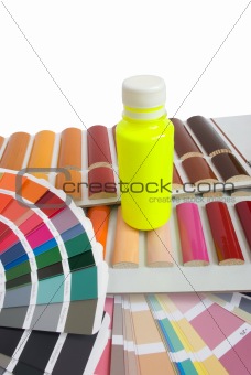bottle of paint on the color catalogs