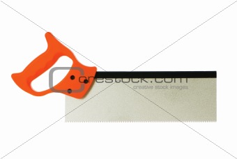 Hand saw isolated on the white background