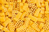 Close up of italian pasta - alphabet shaped