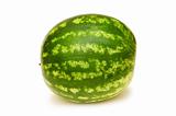 Whole watermelon isolated on the white background