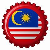 malaysia abstract flag on bottle cap