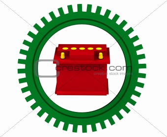 red car battery