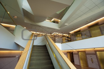 Staircase in office building