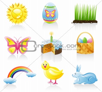 Easter icon set