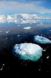 ice floe and antarctic landscape