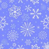 Christmas blue seamless pattern