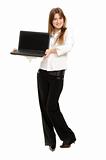 woman with a laptop
