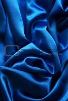 Smooth elegant dark blue silk 