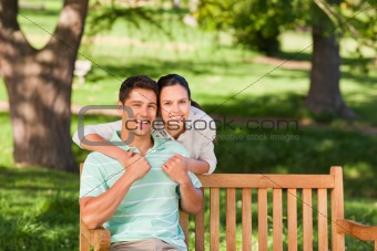 Woman huging her boyfriend