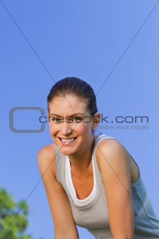 Sporty woman in the park