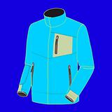 vector fluorescent blue hooded jacket