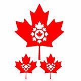 vector set of canada maple leaf