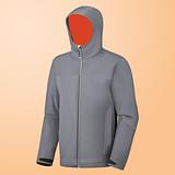 vector gray hoody jacket