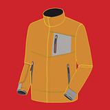 vector orange fluorescent hooded jacket