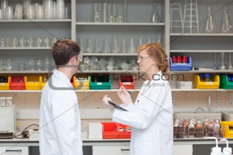 Serious scientists thinking
