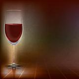 abstract illustration with wineglass
