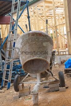 concrete mixer at construction cite