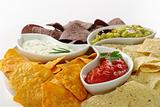 Dips with Tacos and Chips